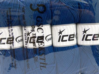 4x100gr. LORENA WORSTED Akrilik, Pamuk Koyu Mavi Yazlık İplikler, Pamuk, Worsted