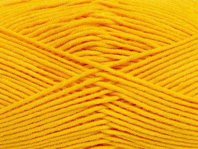 4x100gr. LORENA WORSTED Akrilik, Pamuk Koyu sarı Yazlık İplikler, Pamuk, Worsted