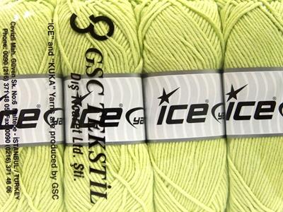 4x100gr. LORENA WORSTED Akrilik, Pamuk Açık Yeşil Yazlık İplikler, Pamuk, Worsted