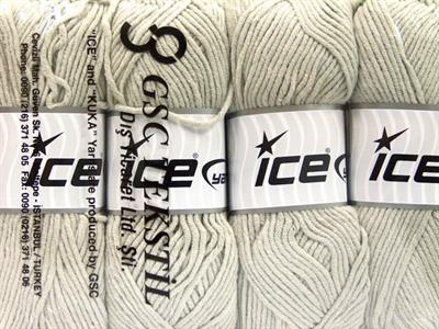 4x100gr. LORENA WORSTED Akrilik, Pamuk Açık Gri Yazlık İplikler, Pamuk, Worsted