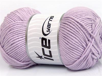 4x100gr. LORENA WORSTED Akrilik, Pamuk Açık Lila Yazlık İplikler, Pamuk, Worsted