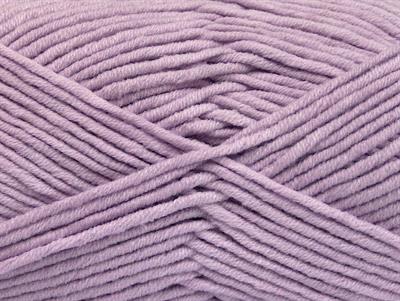 4x100gr. LORENA WORSTED Akrilik, Pamuk Açık Lila Yazlık İplikler, Pamuk, Worsted
