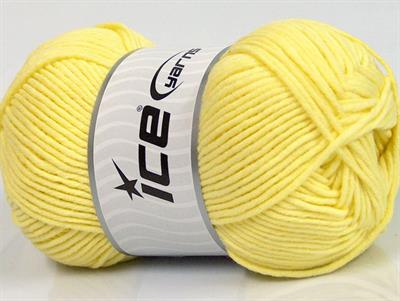 4x100gr. LORENA WORSTED Akrilik, Pamuk Açık Sarı Yazlık İplikler, Pamuk, Worsted