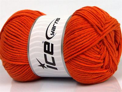 4x100gr. LORENA WORSTED Akrilik, Pamuk Turuncu Yazlık İplikler, Pamuk, Worsted