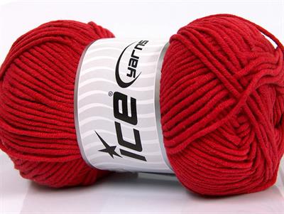 4x100gr. LORENA WORSTED Akrilik, Pamuk Kırmızı Yazlık İplikler, Pamuk, Worsted