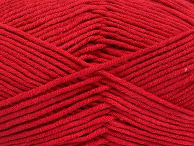 4x100gr. LORENA WORSTED Akrilik, Pamuk Kırmızı Yazlık İplikler, Pamuk, Worsted