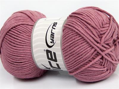 4x100gr. LORENA WORSTED Akrilik, Pamuk Gül pembe Yazlık İplikler, Pamuk, Worsted