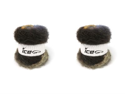 2x150gr. BELLA MOHAIR Tiftik, Akrilik Kahverengi Tonları, Kot Mavisi Kışlık, Yün, Tiftik, Batik Desenli, Worsted