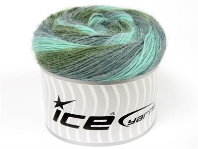 Lot of 2 x 150gr Skeins Ice Yarns CAKES ALPACA FINE (25% Alpaca) Yarn Green Shades
