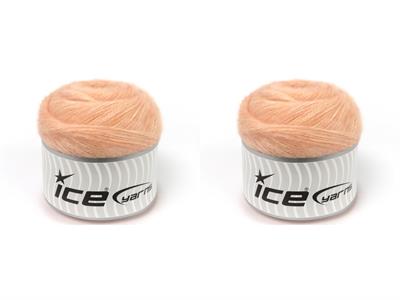 Lot of 2 x 150gr Skeins Ice Yarns CAKES TOMMY WOOL (10% Wool) Yarn Light Salmon Melange