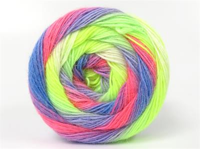 Lot of 2 x 150gr Skeins Ice Yarns CAKES ALPACA FINE (25% Alpaca) Yarn Neon Green Lilac Salmon Blue