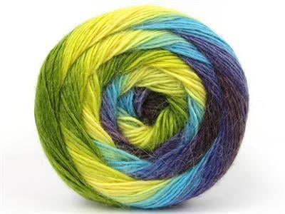 Lot of 2 x 150gr Skeins Ice Yarns CAKES ALPACA FINE (25% Alpaca) Yarn Multicolor