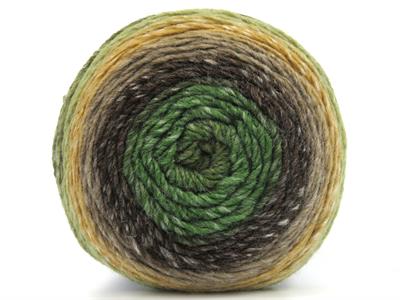Lot of 2 x 150gr Skeins Ice Yarns CAKES GALAXY Yarn Green shades Brown Shades