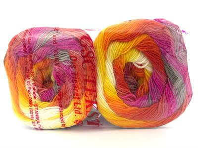 Lot of 2 x 150gr Skeins Ice Yarns CAKES ALPACA FINE (25% Alpaca) Yarn Multicolor