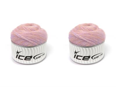 Lot of 2 x 150gr Skeins Ice Yarns CAKES TOMMY WOOL (10% Wool) Yarn Light Salmon Light Lilac