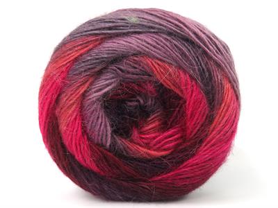 Lot of 2 x 150gr Skeins Ice Yarns CAKES ALPACA FINE (25% Alpaca) Yarn Purple Shades Salmon Fuchsia