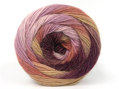 Lot of 2 x 150gr Skeins Ice Yarns CAKES ALPACA FINE (25% Alpaca) Yarn Purple Shades Salmon Shades