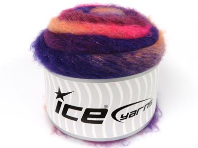 Lot of 2 x 150gr Skeins Ice Yarns CAKES FANCY MOHAIR (15% Mohair) Yarn Purple Burgundy Pink Light Salmon
