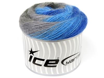 Lot of 2 x 150gr Skeins Ice Yarns CAKES ALPACA FINE (25% Alpaca) Yarn Blue Shades Grey Shades