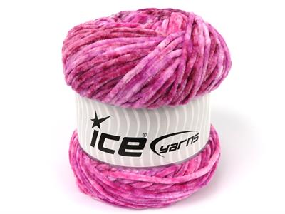 Lot of 2 x 150gr Skeins Ice Yarns CHENILLE SPLASH (100% MicroFiber) Yarn Pink Shades