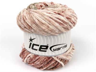 Lot of 2 x 150gr Skeins Ice Yarns CHENILLE SPLASH (100% MicroFiber) Yarn Burgundy Pink Shades Brown Shades
