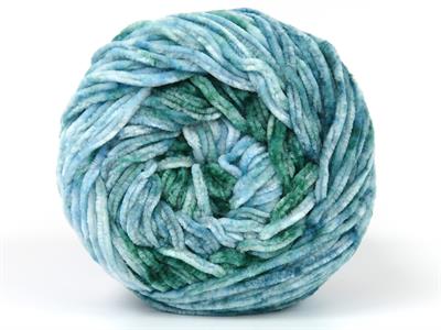 Lot of 2 x 150gr Skeins Ice Yarns CHENILLE SPLASH (100% MicroFiber) Yarn Green Shades Blue Shades