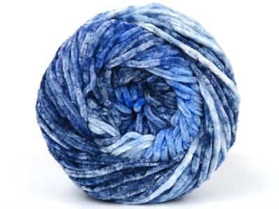 Lot of 2 x 150gr Skeins Ice Yarns CHENILLE SPLASH (100% MicroFiber) Yarn Blue Shades