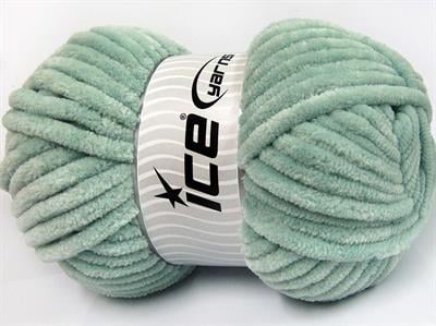 Lot of 2 x 200gr Skeins Ice Yarns CHENILLE SUPERBULKY (100% MicroFiber) Yarn Mint Green