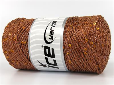 2x200gr. MACRAME GLITZ PAILLETTE Metalik Simli Bakır Metalik Simli, Yazlık İplikler, Makrame, Boncuklu Pullu, Tığ İşi, Worsted