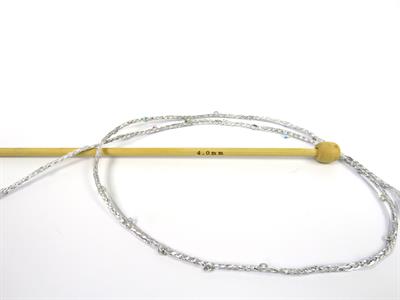 2x200gr. MACRAME GLITZ PAILLETTE Metalik Simli Gri, Gümüş Metalik Simli, Yazlık İplikler, Makrame, Boncuklu Pullu, Tığ İşi, Worsted