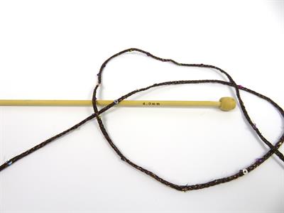 2x200gr. MACRAME GLITZ PAILLETTE Metalik Simli Kahverengi Metalik Simli, Yazlık İplikler, Makrame, Boncuklu Pullu, Tığ İşi, Worsted