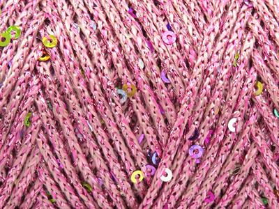 2x200gr. MACRAME GLITZ PAILLETTE Metalik Simli Pembe Metalik Simli, Yazlık İplikler, Makrame, Boncuklu Pullu, Tığ İşi, Worsted