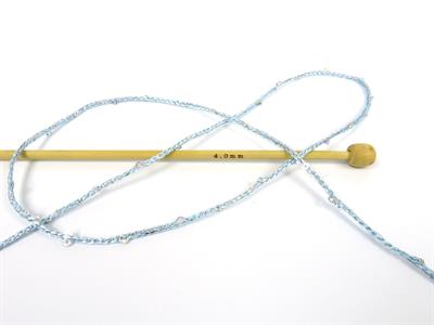 2x200gr. MACRAME GLITZ PAILLETTE Metalik Simli Açık Mavi Metalik Simli, Yazlık İplikler, Makrame, Boncuklu Pullu, Tığ İşi, Worsted