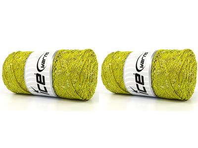 2x200gr. MACRAME GLITZ PAILLETTE Metalik Simli Zeytin Yeşili Metalik Simli, Yazlık İplikler, Makrame, Boncuklu Pullu, Tığ İşi, Worsted