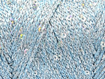 2x200gr. MACRAME GLITZ PAILLETTE Metalik Simli Açık Mavi Metalik Simli, Yazlık İplikler, Makrame, Boncuklu Pullu, Tığ İşi, Worsted