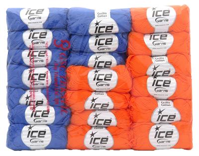 Lot of 20 Skeins Ice Yarns Mercerised Cotton Yarns MIXED LOT (100% Mercerised Cotton) Yarn Multicolor