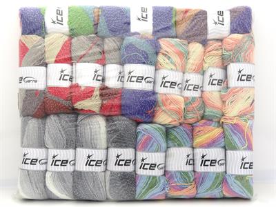 20x100gr. MIXED LOT Simli, Akrilik  Aranjmanlar