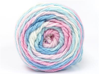 3x100gr. BABY DREAM BATIK  Pembe tonları, Mavi Tonları Bebe, Batik Desenli, Worsted, 100% Akrilik , Akrilik