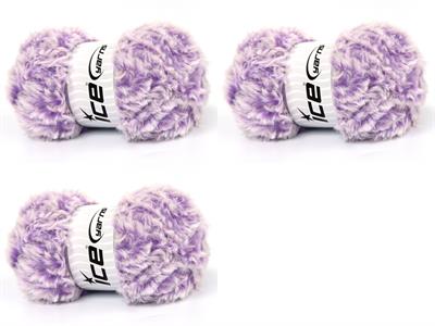 3x100gr. BUNNY FUR  Beyaz, Leylak Yumoş, Sakallı, Kışlık, Çok Kalın