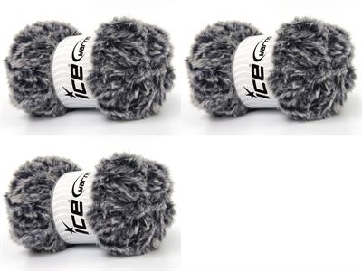 3x100gr. BUNNY FUR  Beyaz, lacivert Yumoş, Sakallı, Kışlık, Çok Kalın