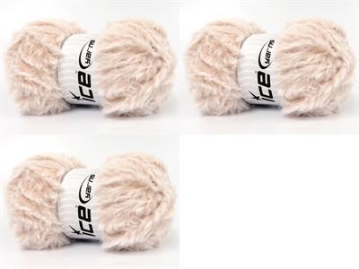 3x100gr. BUNNY FUR  Açık Somon Yumoş, Sakallı, Kışlık, Çok Kalın