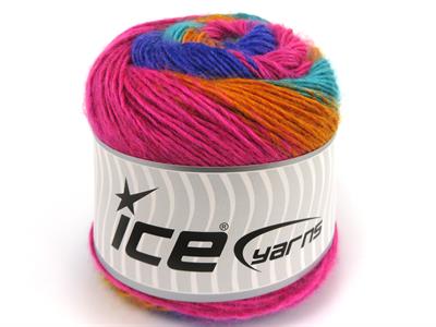 Lot of 3 x 100gr Skeins Ice Yarns CAKES NAPOLITANO Yarn Purple Fuchsia Green Gold