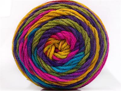 Lot of 3 x 100gr Skeins Ice Yarns CAKES BLUES Hand Knitting Yarn Rainbow