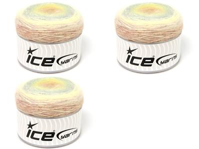 Lot of 3 x 100gr Skeins Ice Yarns CAKES ALPACA (25% Alpaca 25% Wool) Yarn Salmon Shades Yellow Shades Blue Shades