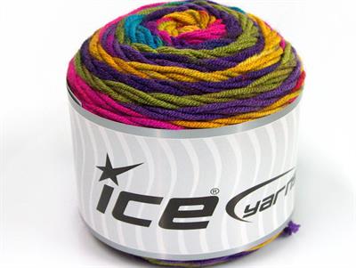 Lot of 3 x 100gr Skeins Ice Yarns CAKES BLUES Hand Knitting Yarn Rainbow