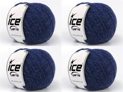 4x50gr. ALPACA PAILLETTE Alpaka, Akrilik Koyu Mavi Metalik Simli, Lüks, Alpaka, Kışlık, Yün, Boncuklu Pullu, Akrilik