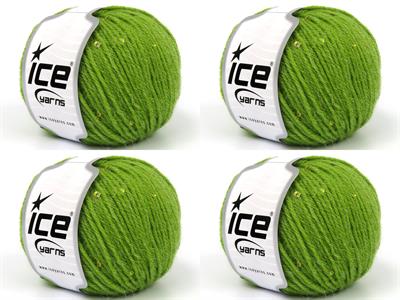 4x50gr. ALPACA PAILLETTE Alpaka, Akrilik  Metalik Simli, Lüks, Alpaka, Kışlık, Yün, Boncuklu Pullu, Akrilik