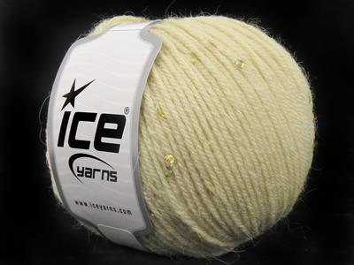 4x50gr. ALPACA PAILLETTE Alpaka, Akrilik Krem Metalik Simli, Lüks, Alpaka, Kışlık, Yün, Boncuklu Pullu, Akrilik