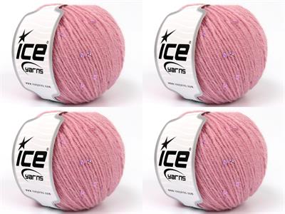 4x50gr. ALPACA PAILLETTE Alpaka, Akrilik Bebe Pembesi Metalik Simli, Lüks, Alpaka, Kışlık, Yün, Boncuklu Pullu, Akrilik