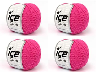 Lot of 4 Skeins Ice Yarns BABY ALPACA (45% Superwash Extrafine Merino Wool) Yarn Candy Pink